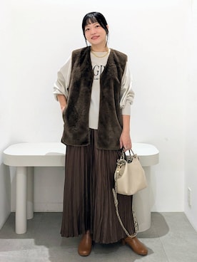 「アイテム（その他アウター）」を使った、suzuyuuさん（レディース・159cm・40代）の秋コーディネート
