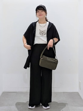 「アイテム（Tシャツ/カットソー）」を使った、suzuyuuさん（レディース・159cm）の夏コーディネート