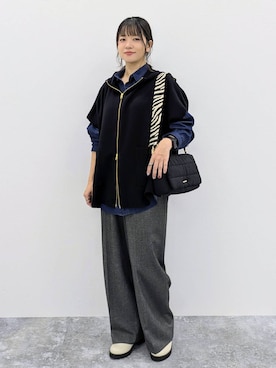 「アイテム（ショルダーバッグ）」を使った、suzuyuuさん（レディース・159cm・40代）の秋コーディネート
