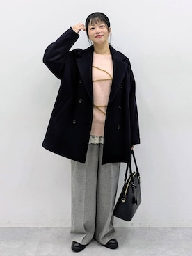 「アイテム（ピーコート）」を使った、suzuyuuさん（レディース・159cm）の秋コーディネート