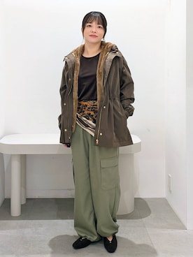 「アイテム（マウンテンパーカー）」を使った、suzuyuuさん（レディース・159cm・40代）の秋コーディネート