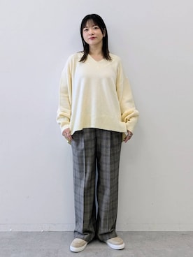 「アイテム（ローファー）」を使った、suzuyuuさん（レディース・159cm・40代）の冬コーディネート