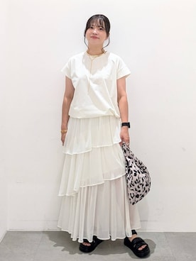 「アイテム（エコバッグ/サブバッグ）」を使った、suzuyuuさん（レディース・159cm・40代）の夏コーディネート