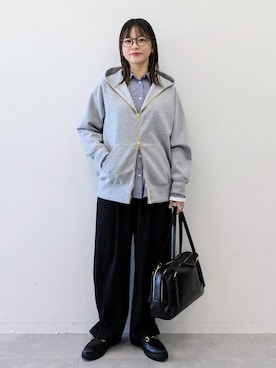 「アイテム（ローファー）」を使った、suzuyuuさん（レディース・159cm・40代）の冬コーディネート