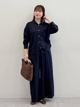 「Elura（エルーラ）のグルカパンプス/637045（パンプス、ブラウン系）」を使った、suzuyuuさん（レディース・159cm）の春コーディネート