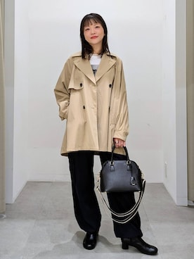 「アイテム（トレンチコート）」を使った、suzuyuuさん（レディース・159cm）の秋コーディネート