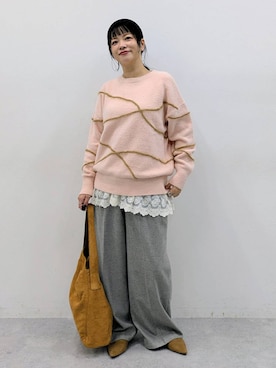 「アイテム（ニット/セーター）」を使った、suzuyuuさん（レディース・159cm・40代）の秋コーディネート