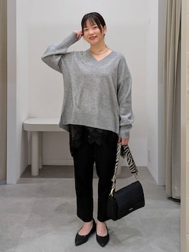 「アイテム（ネックレス）」を使った、suzuyuuさん（レディース・159cm・40代）の冬コーディネート