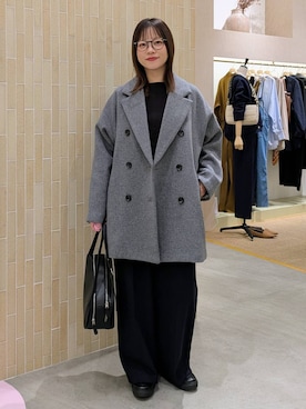 「アイテム（ピーコート）」を使った、suzuyuuさん（レディース・159cm）の秋コーディネート