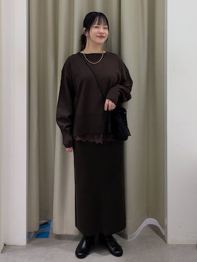 「Elura（エルーラ）のアイテム」を使った、suzuyuuさん（レディース・159cm）の冬コーディネート