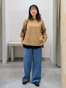 「アイテム（ニット/セーター）」を使った、suzuyuuさん（レディース・159cm・40代）の秋コーディネート