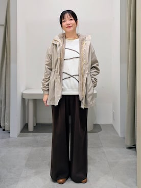 「アイテム（マウンテンパーカー）」を使った、suzuyuuさん（レディース・159cm・40代）の冬コーディネート