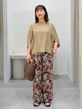 「Elura（エルーラ）のステンレスビーズネックレス/641625（ネックレス、ゴールド系）」を使った、suzuyuuさん（レディース・159cm）の春コーディネート