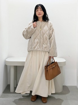 「アイテム（ノーカラージャケット）」を使った、suzuyuuさん（レディース・159cm・40代）の秋コーディネート