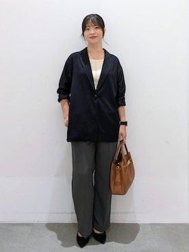 「アイテム（その他アウター）」を使った、suzuyuuさん（レディース・159cm・40代）の秋コーディネート