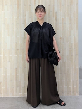 「アイテム（シャツ/ブラウス）」を使った、suzuyuuさん（レディース・159cm・40代）の夏コーディネート
