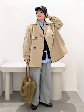 「アイテム（トレンチコート）」を使った、suzuyuuさん（レディース・159cm）の秋コーディネート