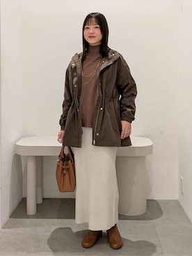 「アイテム（マウンテンパーカー）」を使った、suzuyuuさん（レディース・159cm）の秋コーディネート