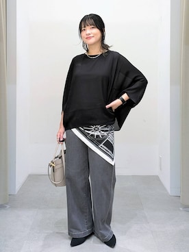 「アイテム（デニムパンツ）」を使った、suzuyuuさん（レディース・159cm・40代）の夏コーディネート