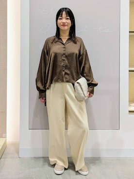 「アイテム（ローファー）」を使った、suzuyuuさん（レディース・159cm・40代）の冬コーディネート