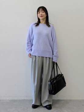 「アイテム（ボストンバッグ）」を使った、suzuyuuさん（レディース・159cm・40代）の冬コーディネート