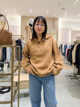 「体型カバー」｜「アイテム（アクセサリー）」を使った、suzuyuuさん（レディース・159cm）の冬コーディネート