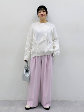 「アイテム（ニット/セーター）」を使った、suzuyuuさん（レディース・159cm・40代）の秋コーディネート