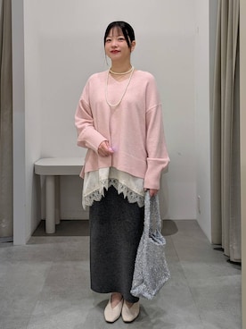 「アイテム（トートバッグ）」を使った、suzuyuuさん（レディース・159cm・40代）の冬コーディネート