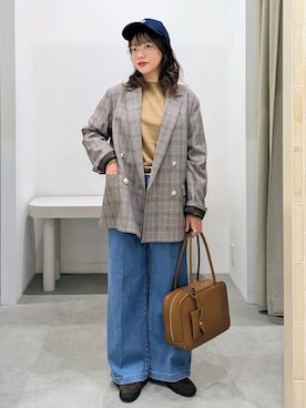「アイテム（ニット/セーター）」を使った、suzuyuuさん（レディース・159cm・40代）の秋コーディネート