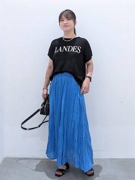 「アイテム（ニット/セーター）」を使った、suzuyuuさん（レディース・159cm・40代）の夏コーディネート