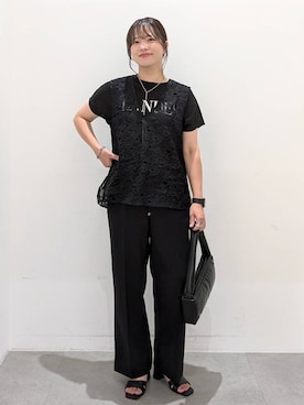 「アイテム（ニット/セーター）」を使った、suzuyuuさん（レディース・159cm・40代）の夏コーディネート
