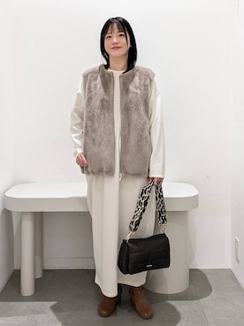 「アイテム（ワンピース/ドレス）」を使った、suzuyuuさん（レディース・159cm・40代）の秋コーディネート