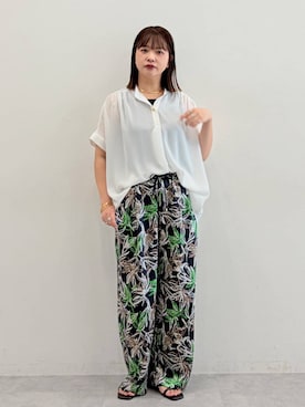 「Elura（エルーラ）のライトチョーカー/632926（ネックレス、ゴールド系）」を使った、suzuyuuさん（レディース・159cm）の春コーディネート