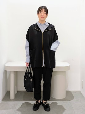 「アイテム（ベスト）」を使った、suzuyuuさん（レディース・159cm・40代）の冬コーディネート