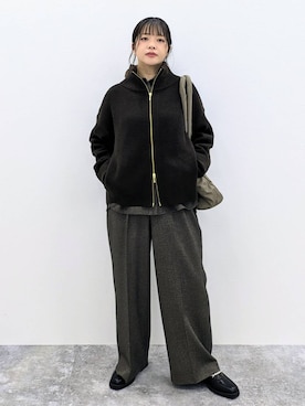 「アイテム（カーディガン/ボレロ）」を使った、suzuyuuさん（レディース・159cm・40代）の秋コーディネート