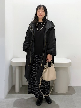 「アイテム（ダウンジャケット/コート）」を使った、suzuyuuさん（レディース・159cm・40代）の秋コーディネート