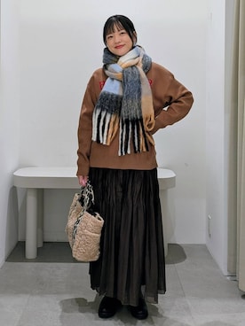 「アイテム（スカート）」を使った、suzuyuuさん（レディース・159cm・40代）の秋コーディネート