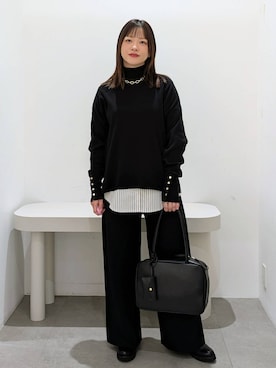 「アイテム（ボストンバッグ）」を使った、suzuyuuさん（レディース・159cm・40代）の秋コーディネート