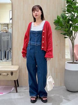 「アイテム（サロペット/オーバーオール）」を使った、suzuyuuさん（レディース・159cm・40代）の春コーディネート