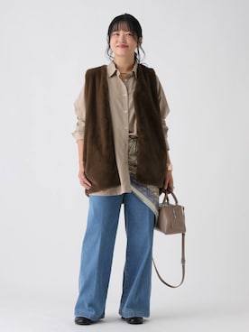 「アイテム（デニムパンツ）」を使った、suzuyuuさん（レディース・159cm・40代）の夏コーディネート