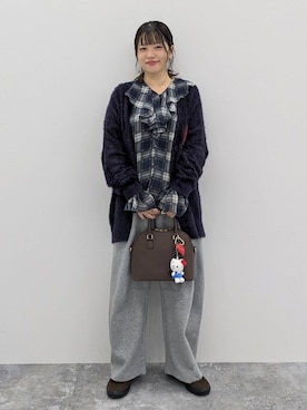 「アイテム（スウェットパンツ）」を使った、suzuyuuさん（レディース・159cm・40代）の秋コーディネート