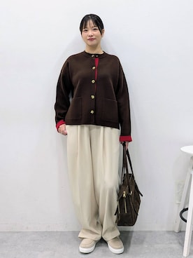 「アイテム（ローファー）」を使った、suzuyuuさん（レディース・159cm・40代）の冬コーディネート