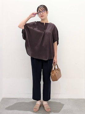 「Elura（エルーラ）のアイテム（サンダル）」を使った、suzuyuuさん（レディース・159cm）の夏コーディネート