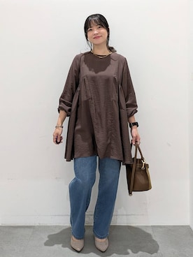 「Elura（エルーラ）の【Sapofeet（サポフィート）】ヒールパンプス／250691（パンプス）」を使った、suzuyuuさん（レディース・159cm・40代）の秋コーディネート