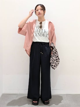 「アイテム（エコバッグ/サブバッグ）」を使った、suzuyuuさん（レディース・159cm・40代）の夏コーディネート