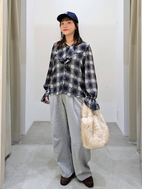 「アイテム（スウェットパンツ）」を使った、suzuyuuさん（レディース・159cm・40代）の秋コーディネート