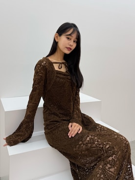 「MURUA（ムルーア）のアイテム（ワンピース/ドレス）」を使った、ELENさん（レディース・166cm）の秋コーディネート