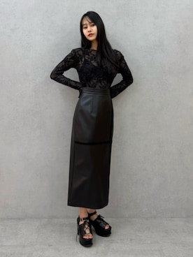 「MURUA（ムルーア）のアイテム」を使った、ELENさん（レディース・166cm）の春コーディネート