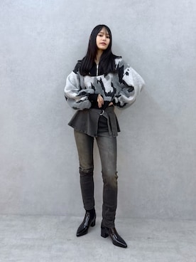 「MURUA（ムルーア）のアイテム（パンツ）」を使った、ELENさん（レディース・166cm）の秋コーディネート