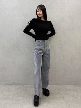 「MURUA（ムルーア）のアイテム」を使った、ELENさん（レディース・166cm）の秋コーディネート